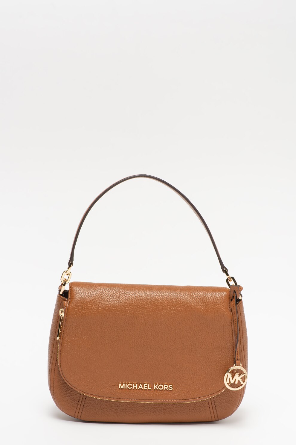 Michael Kors, Geanta din piele cu clapa Bedford, Maro caramel
