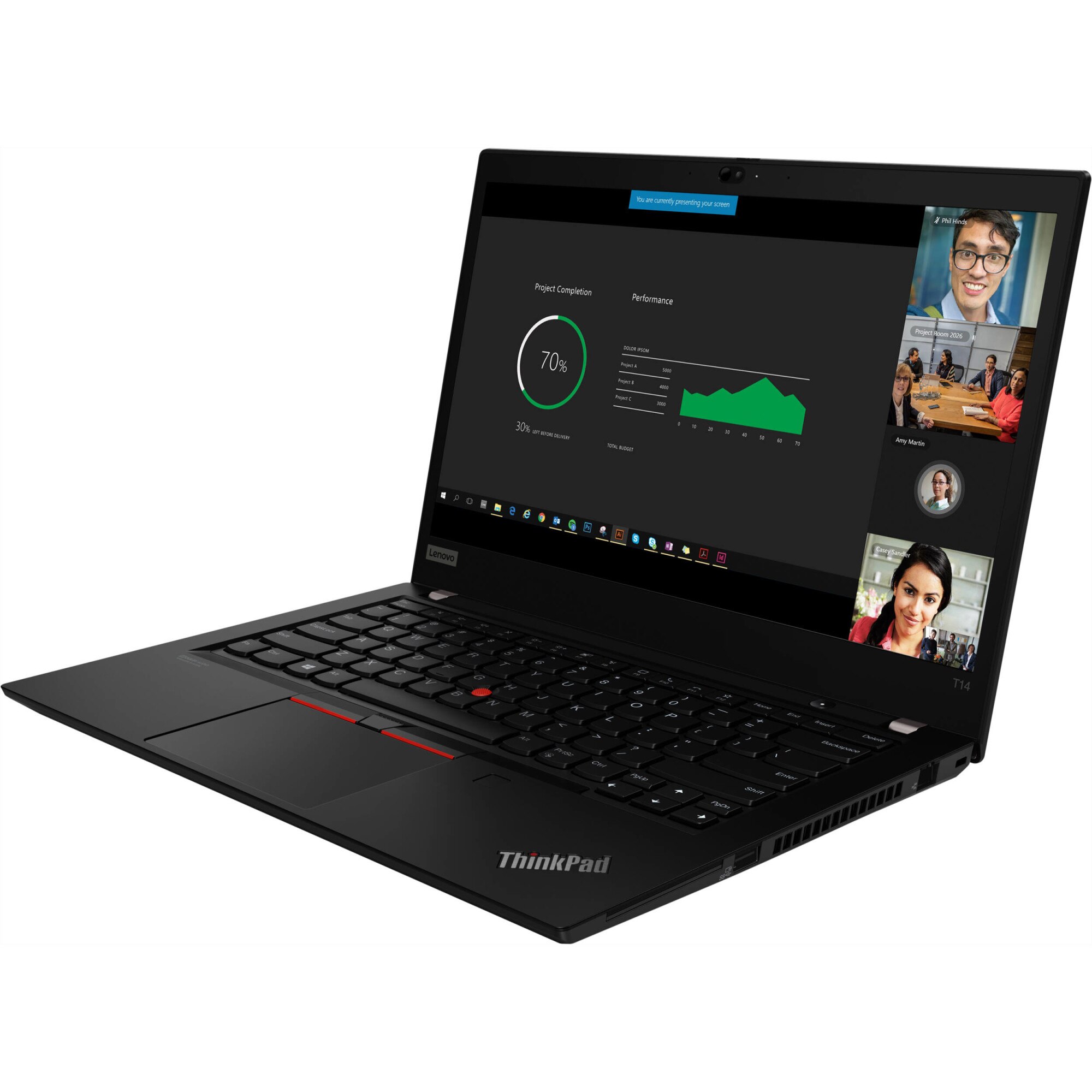 Laptop ultraportabil Lenovo ThinkPad T14 cu procesor Intel Core i7