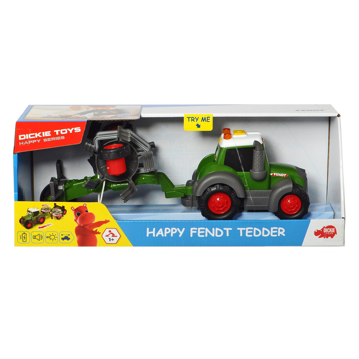 Tractor Dickie Toys - Happy fendt tedder, 30 cm