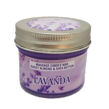 Lumanare pentru masaj Massage Candle Wax Sweet Almond & Shea Butter - Lavanda 100 ml Lumanare pentru masaj Massage Candle Wax Sweet Almond & Shea Butter - Lavanda 100 ml