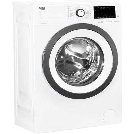 Masina de spalat rufe slim Beko WUE7636X0A, 7 kg, 1200 rpm, A+++, Motor ProSmart Inverter, HomeWhiz Bluetooth, SteamCure, 49 cm, Alb