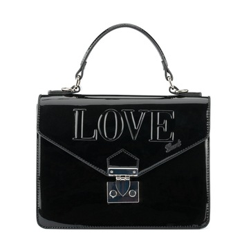Geanta de mana de dama, Gaudi, Model Lovely V9AI-V9AI-71370, Piele ecologica, Efect lucios, Negru, 24x18x9 Geanta de mana de dama, Gaudi, Model Lovely V9AI-V9AI-71370, Piele ecologica, Efect lucios, Negru, 24x18x9
