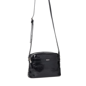 Geanta crossbody de dama, Gaudi, Model Luce V9AI-71292, Piele ecologica, Efect lucios, Negru, 21x16x8 Geanta crossbody de dama, Gaudi, Model Luce V9AI-71292, Piele ecologica, Efect lucios, Negru, 21x16x8