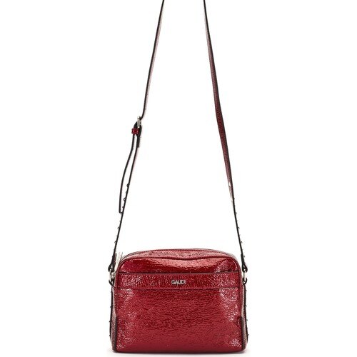 Geanta crossbody de dama, Gaudi, Model Luce V9AI-71292, Piele ecologica, Efect lucios, Rosu, 21x16x8