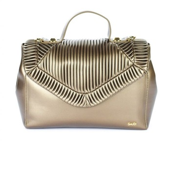 Geanta de mana de dama, Gaudi, Model Luna V9AI-71300, Piele ecologica, Cu model plisat, Plumb, 33x25.5x14 Geanta de mana de dama, Gaudi, Model Luna V9AI-71300, Piele ecologica, Cu model plisat, Plumb, 33x25.5x14