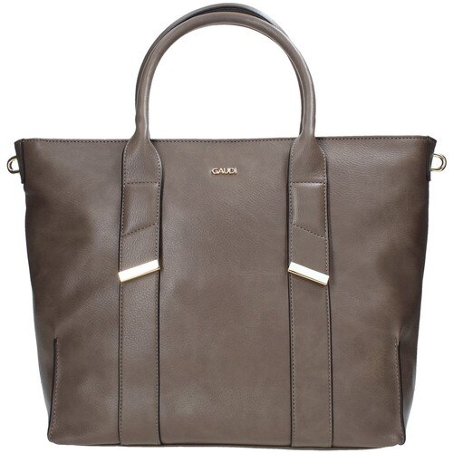 Geanta shopper de dama, Gaudi, Model Luce V9AI-71294, Piele ecologica, Grej, 33x30x13