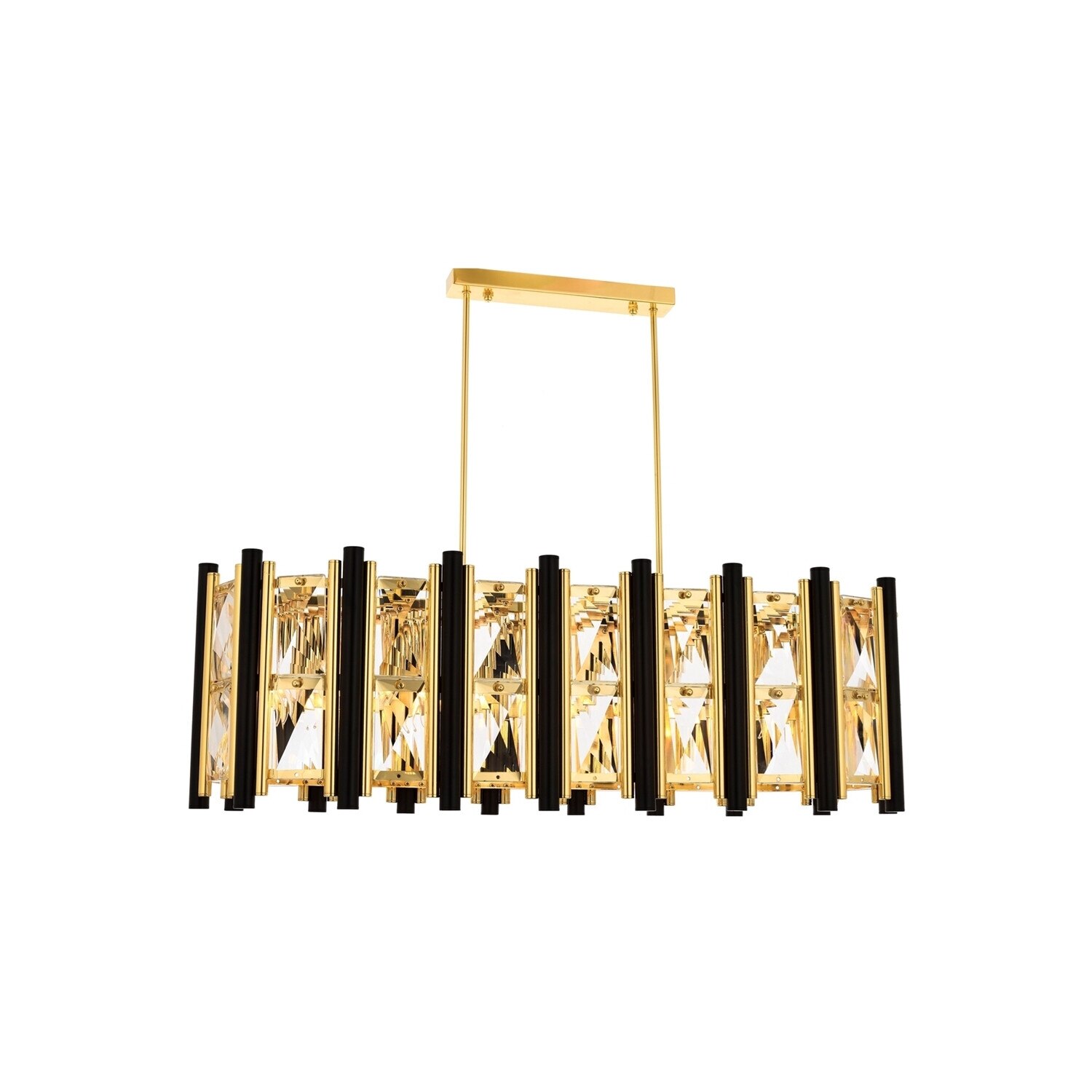 Lustra Avonni AV-1704-S90X35, 8x 40 W ,E14, Galben/Negru