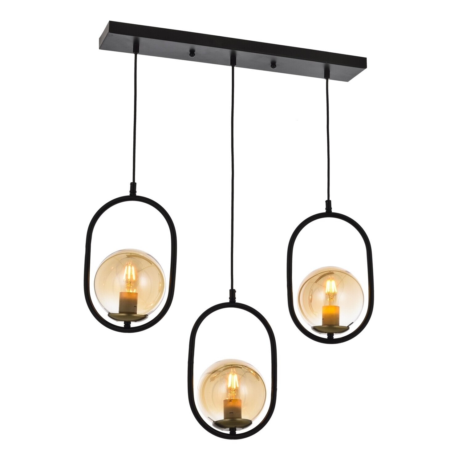 Lustra Avonni AV-4275-3Y-BSY, 3x 60 W ,E27, Negru