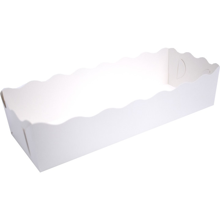 Tavite Cozonac 29x11x7 cm Albe, set 10 buc