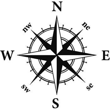 Sticker decorativ perete/geam si auto, Kompass, 18x18 cm Sticker decorativ perete/geam si auto, Kompass, 18x18 cm