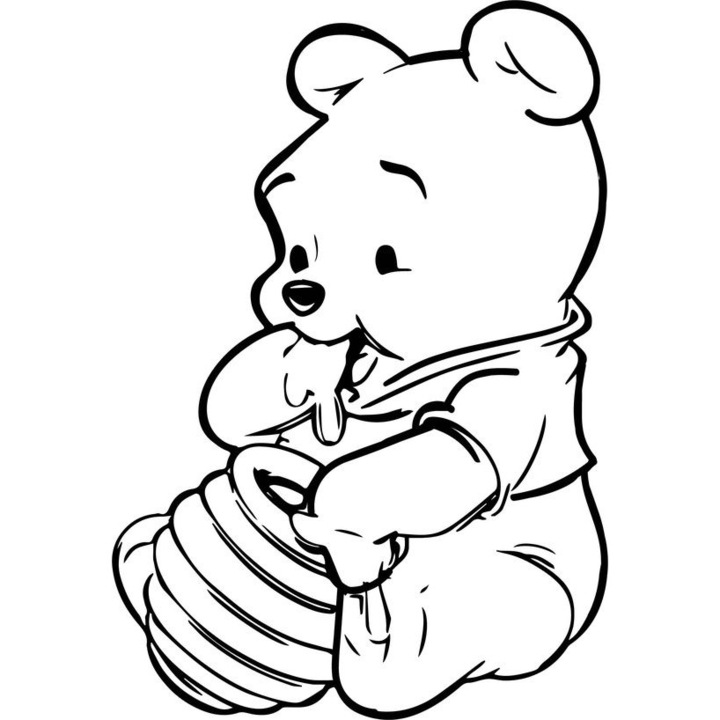 Sticker decorativ perete / geam si auto, Winnie, 50X34 cm