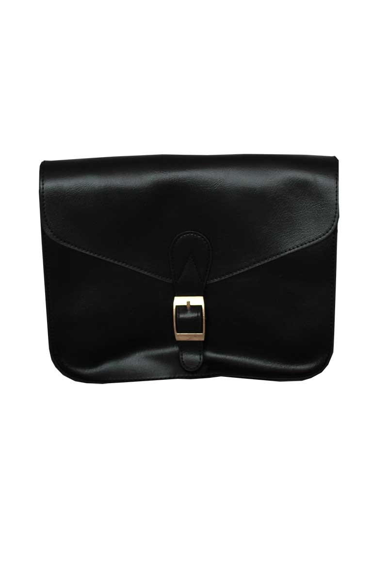 Poseta cu bareta pentru umar, 26 x 20 x 7 cm, negru, Vivo