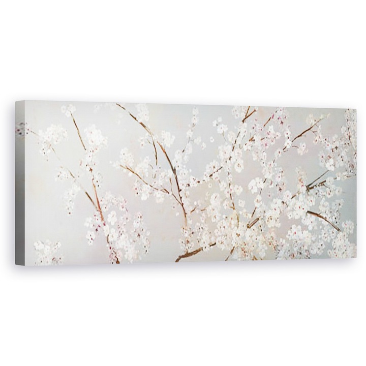 Картина на платно - Цветя, Цъфтеж, 40 х 120 см