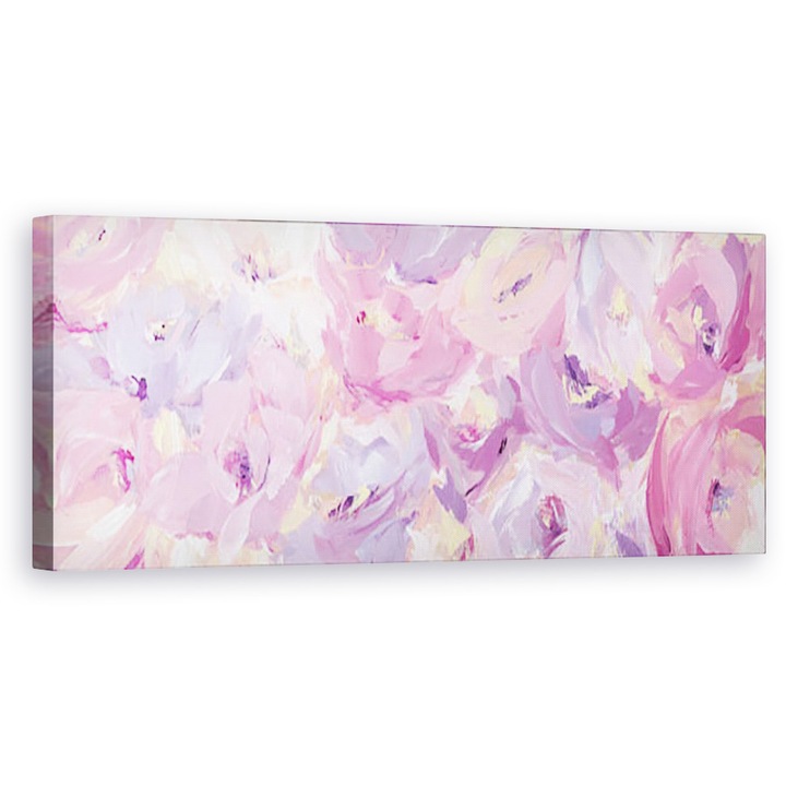 Tablou canvas - Flori, Noroc roz I, 30 x 90 cm