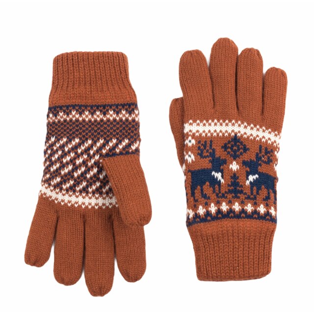 Manusi unisex caramizii cu reni