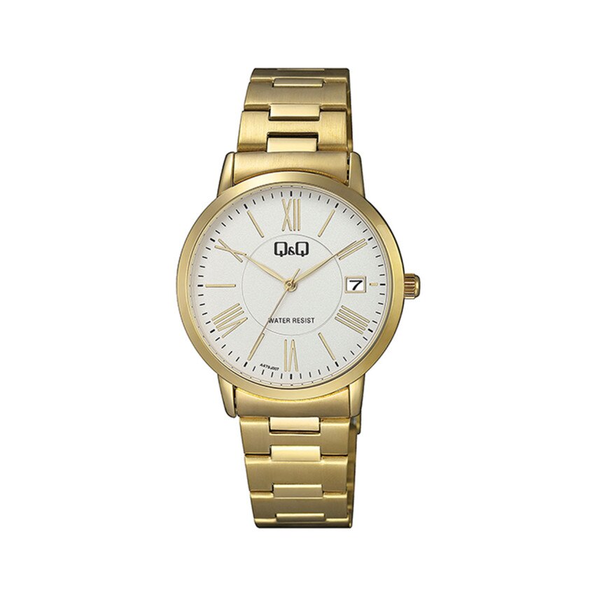 Ceas dama Q&Q casual, din metal, auriu