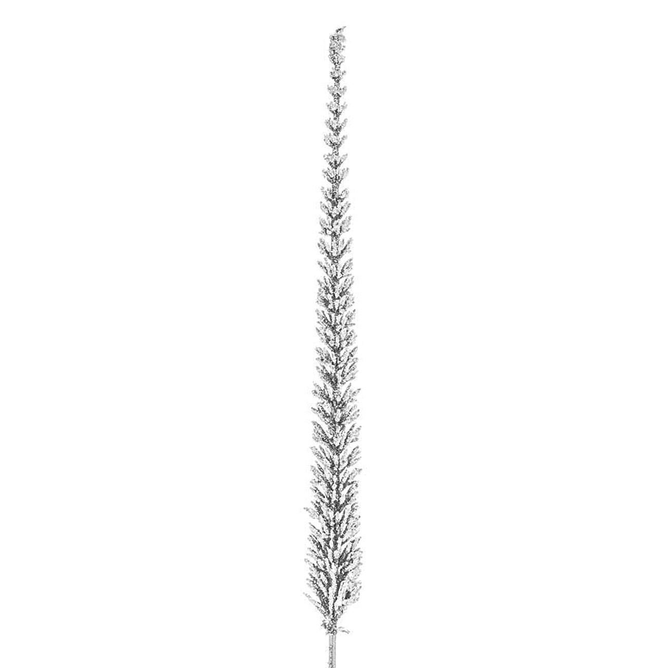 Ramura ornamentala alba de Craciun, 40.5 cm
