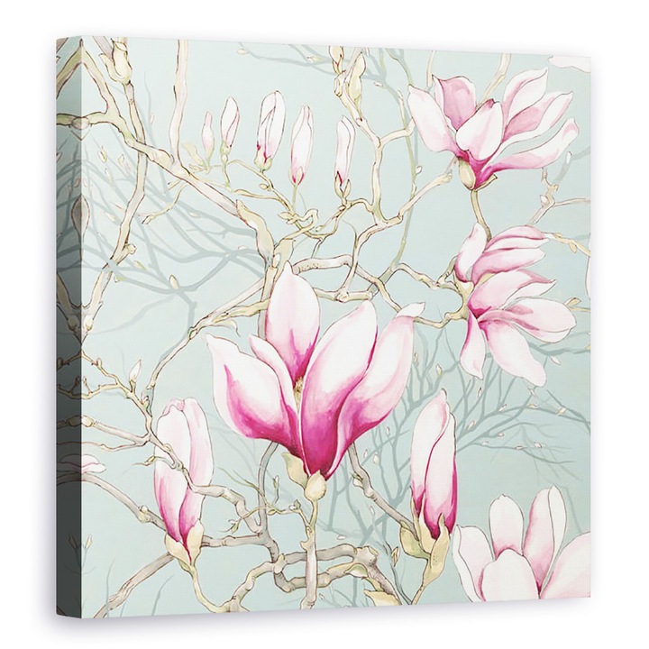 Tablou canvas - Flori, Magnolie Roz II, 60 x 60 cm