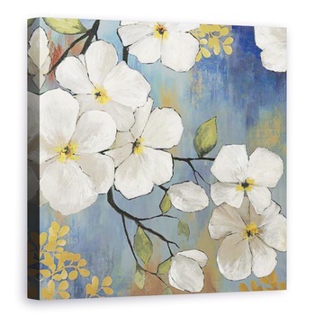 Tablou canvas - Flori, Natura, Copac Ramura, Flori, Alb, Pictura, 70 x 70 cm Tablou canvas - Flori, Natura, Copac Ramura, Flori, Alb, Pictura, 70 x 70 cm
