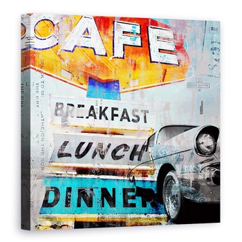 Tablou canvas - Diverse, Oferte speciale, Restaurant, Cafea, Retro Car, 80 x 80 cm Tablou canvas - Diverse, Oferte speciale, Restaurant, Cafea, Retro Car, 80 x 80 cm