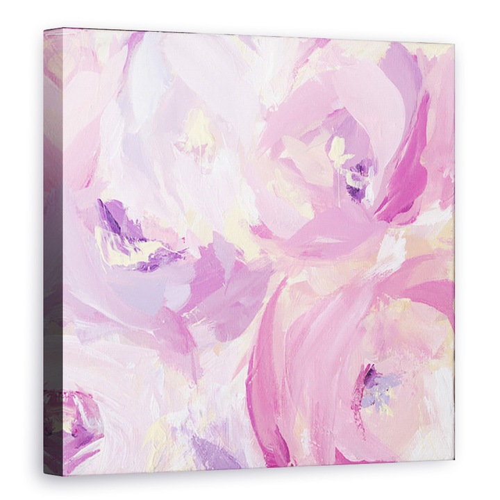 Tablou canvas - Flori, Noroc roz III, 70 x 70 cm