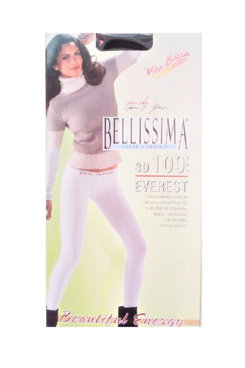 Dres Bellissima, Microfibra 100 den, Termoizolant, Talie joasa, Negru