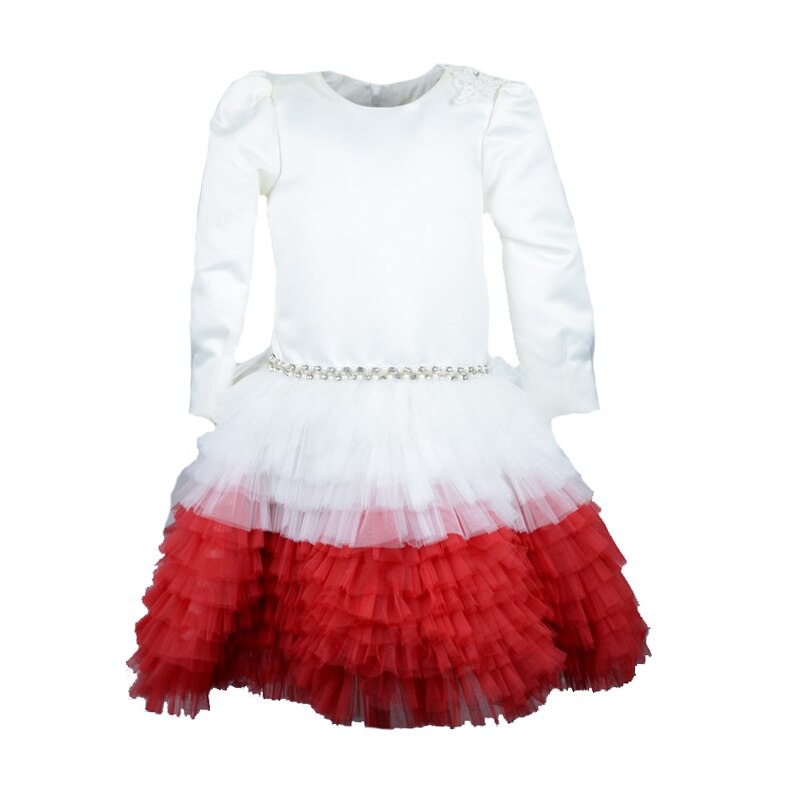 Rochita eleganta pentru fete Colibri 709TL, Alb, 116 cm