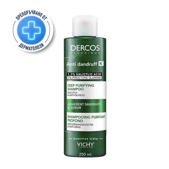Шампоан Vichy Dercos Purificator K, Против пърхот, 250 мл
