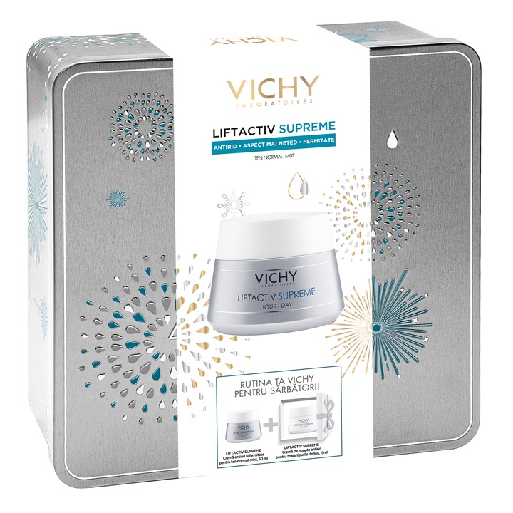 Trusa Vichy LIFTACTIV Supreme crema ten normal-mixt 50 ml + Liftactiv Supreme crema de noapte 15 ml