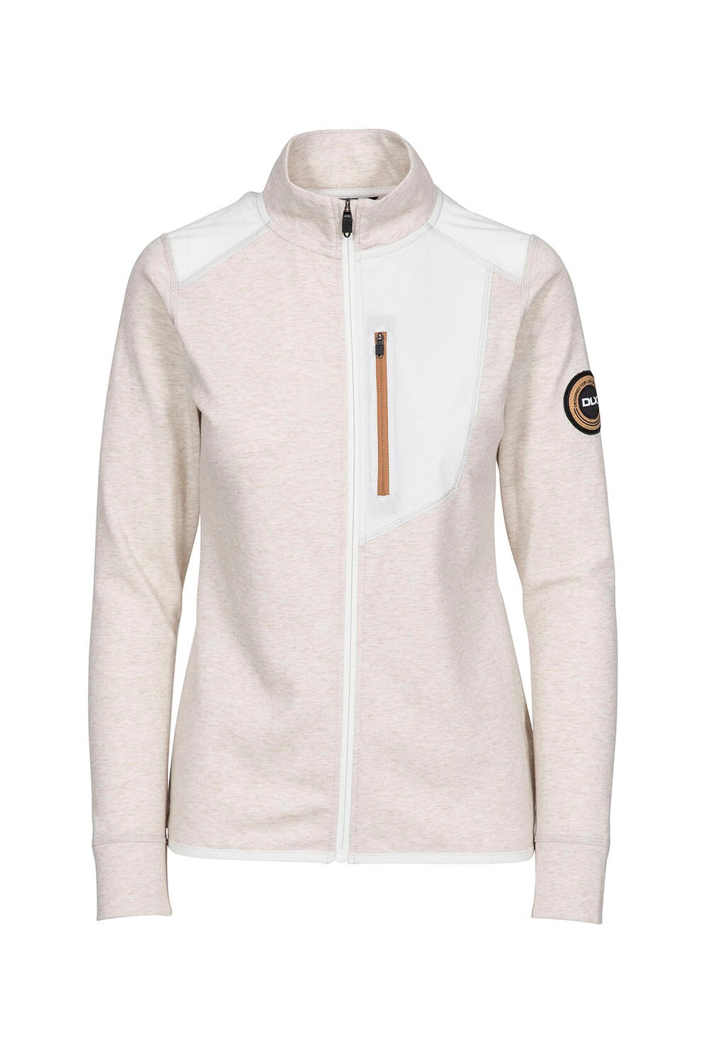 Trespass, Bluza cu fermoar pentru antrenament Kacey, Alb prafuit