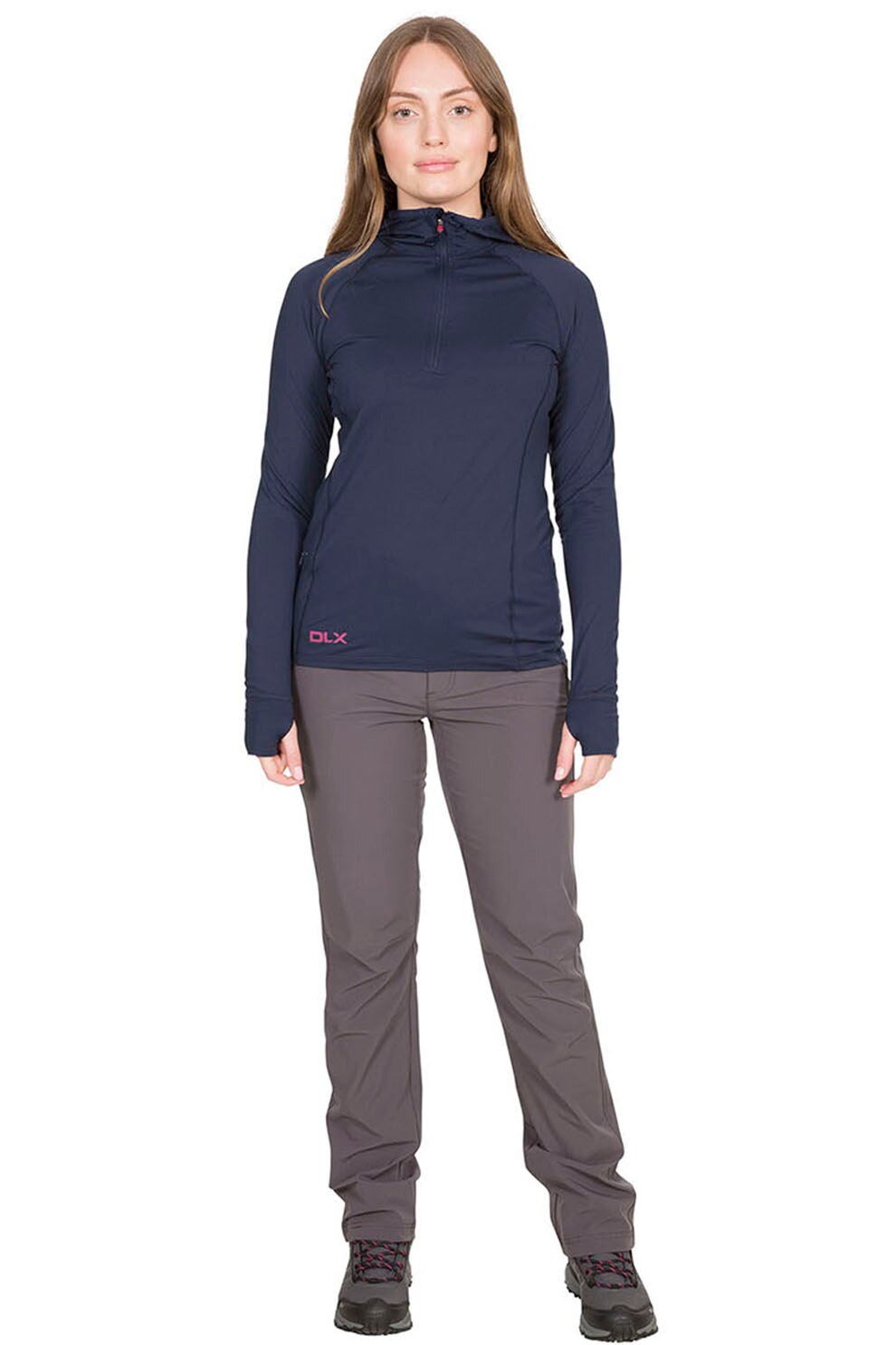 Trespass, Bluza cu fenta cu fermoar pentru antrenament Rebecca, Bleumarin