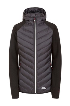 Trespass, Jacheta cu vatelina subtire si maneci raglan Boardwalk, Negru Trespass, Jacheta cu vatelina subtire si maneci raglan Boardwalk, Negru