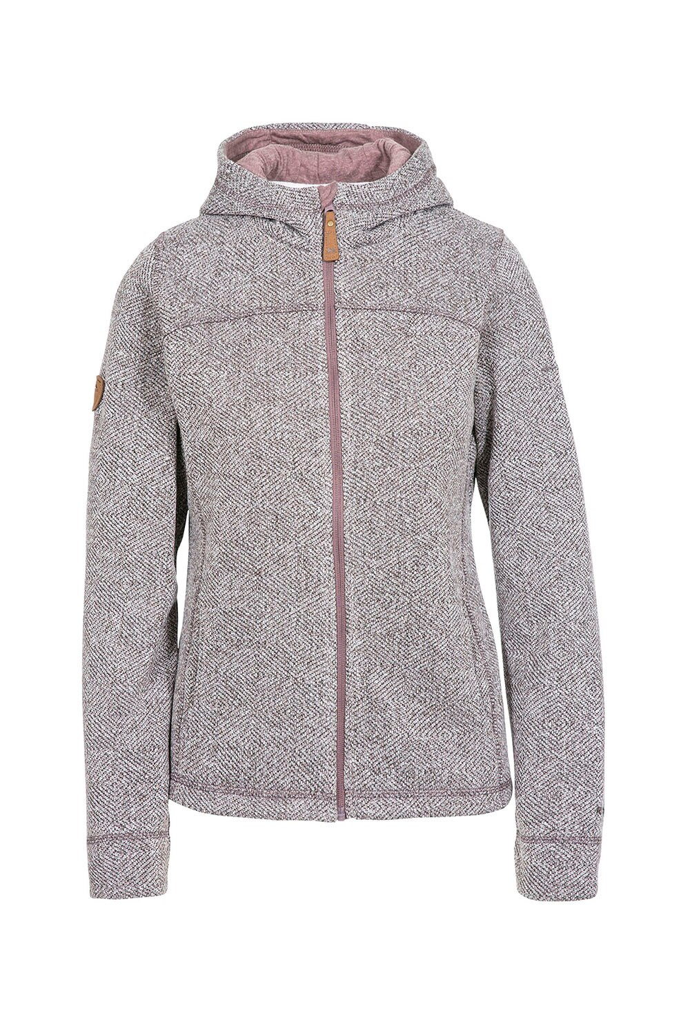 Trespass, Hanorac cu captuseala din material fleece Reserve, Roz prafuit/Alb