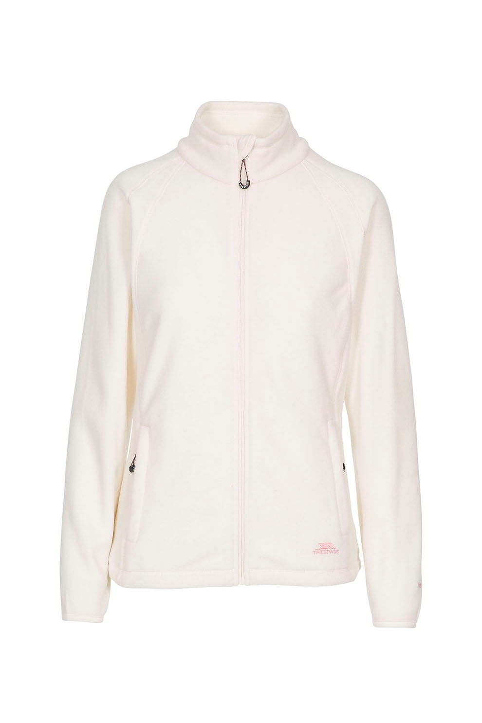 Trespass, Bluza din material fleece cu fermoar si guler mediu Nonstop, Crem