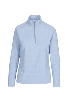 Trespass, Bluza sport din fleece cu fenta cu fermoar Meadows, Albastru lavanda Trespass, Bluza sport din fleece cu fenta cu fermoar Meadows, Albastru lavanda
