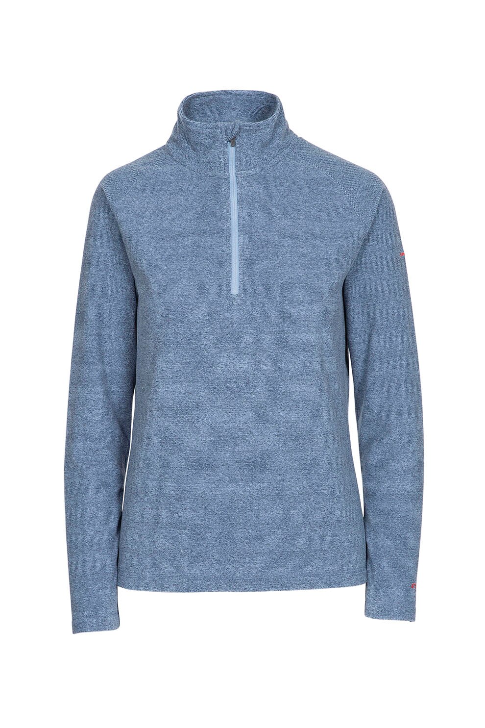 Trespass, Bluza sport din fleece cu fenta cu fermoar Meadows, Bleumarin/Alb