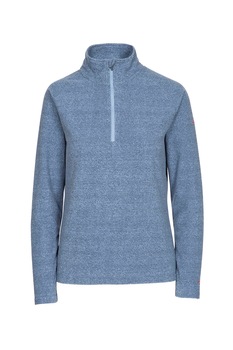 Trespass, Bluza sport din fleece cu fenta cu fermoar Meadows, Bleumarin/Alb Trespass, Bluza sport din fleece cu fenta cu fermoar Meadows, Bleumarin/Alb