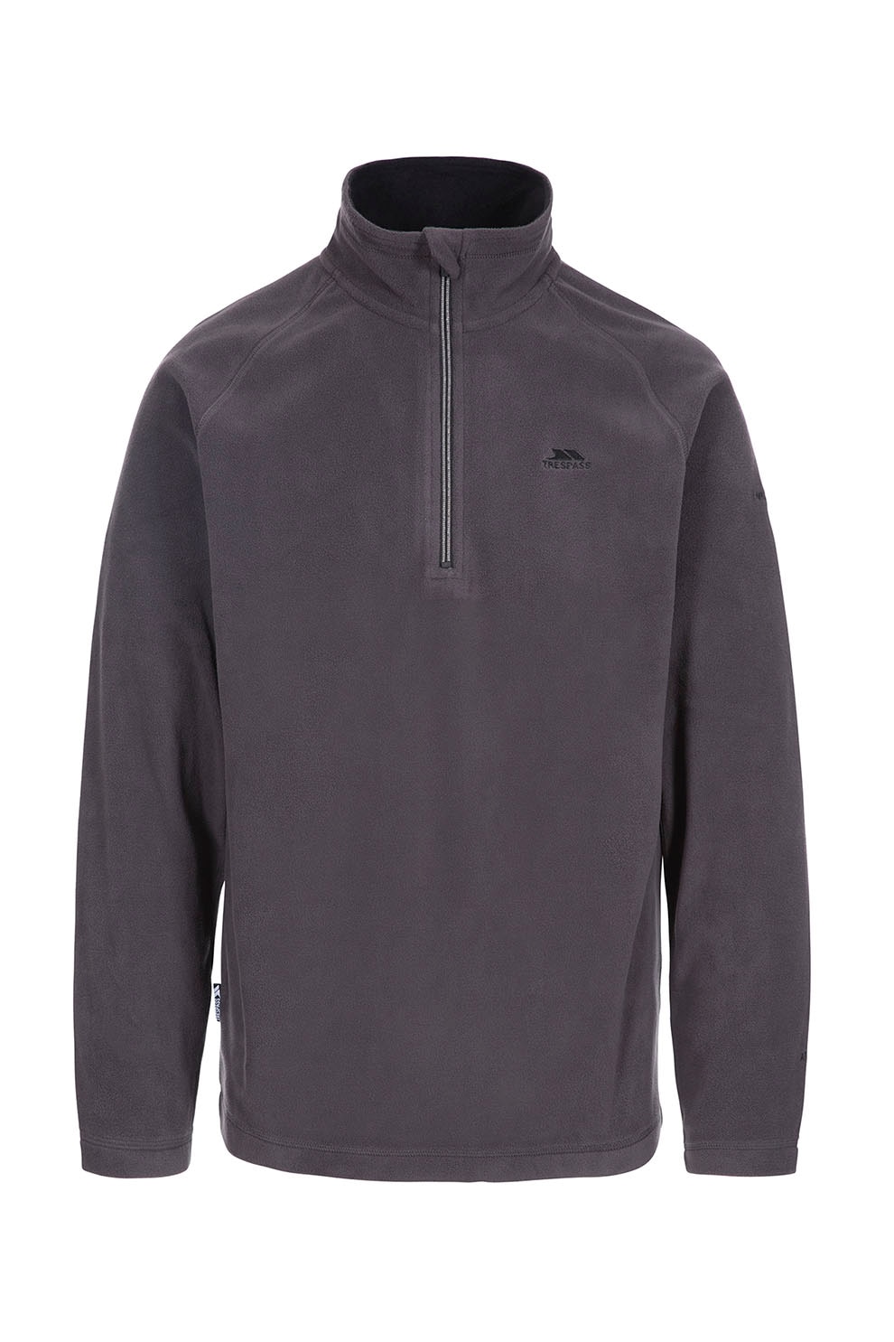 Trespass, Bluza sport din material microfleece cu fenta cu fermoar Blackford, Gri inchis