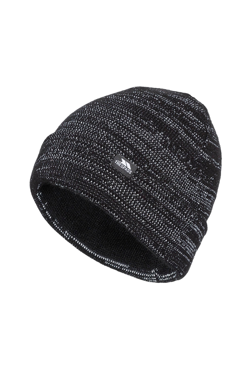 Trespass, Caciula unisex cu logo Crackle, Negru/Alb