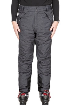 Trespass, Pantaloni impermeabili cu slituri cu fermoar, pentru ski Denver, Gri antracit/Negru