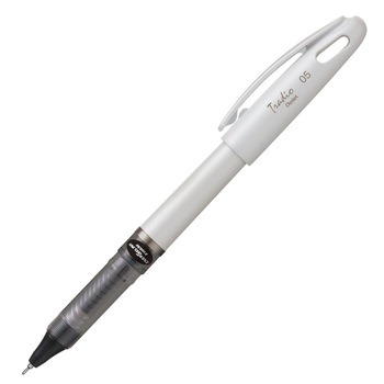 Roller cu gel Pentel Tradio, fara mecanism, 0.5 mm, corp Alb, scris Negru Roller cu gel Pentel Tradio, fara mecanism, 0.5 mm, corp Alb, scris Negru