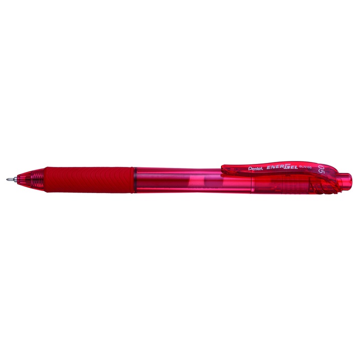 Roller cu gel Pentel EnergIX, cu mecanism, 0.5 mm, Rosu