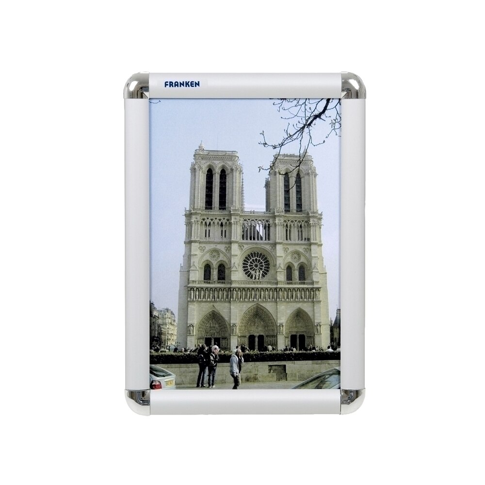 Avizier pentru perete, Franken, ClipFrame, A4, argintiu mat