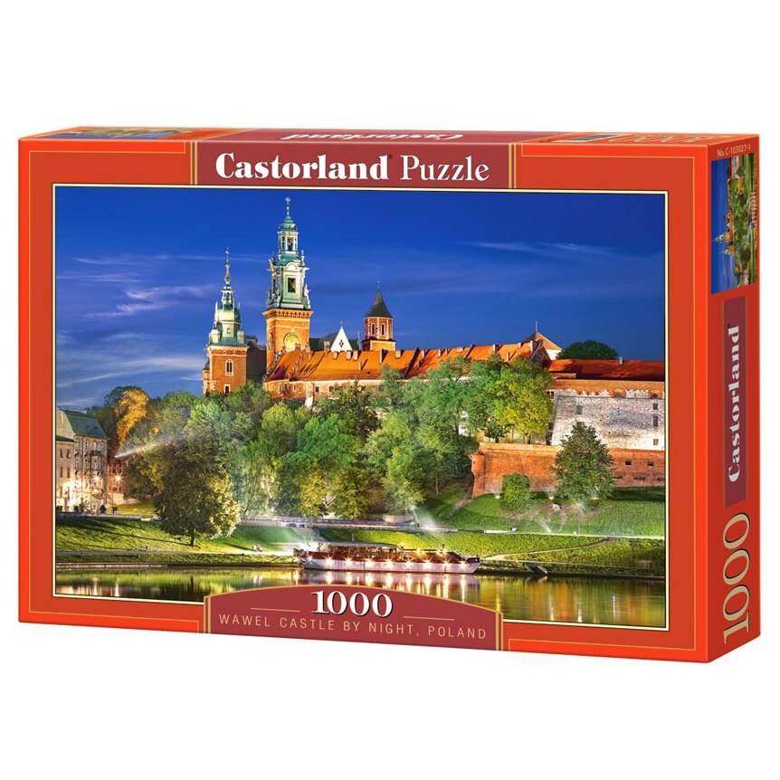 Puzzle Castorland, Castelul Wawel noaptea, Polonia, 1000 piese