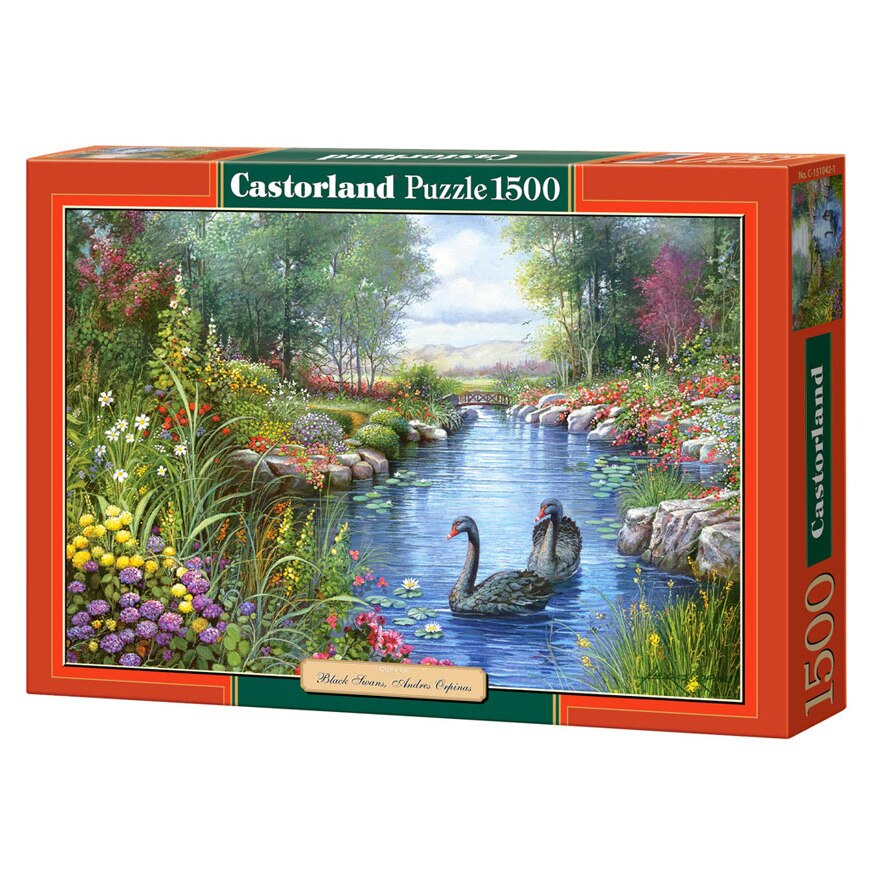 Puzzle Castorland, Lebede negre, Andres Orpinas , 1500 piese