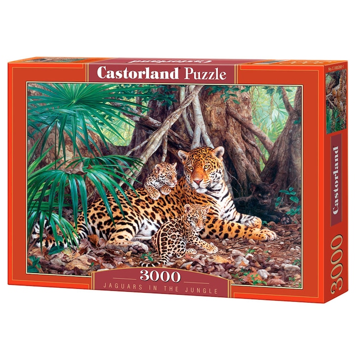 Puzzle Castorland, Jaguari in jungla , 3000 piese