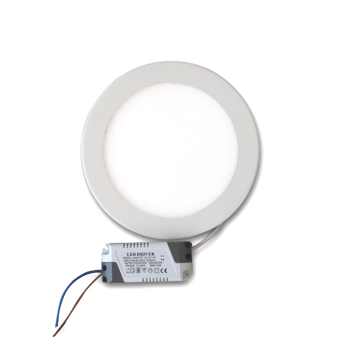 Кръгъл бял панел LED за вграждане limaLED,18W 3000К
