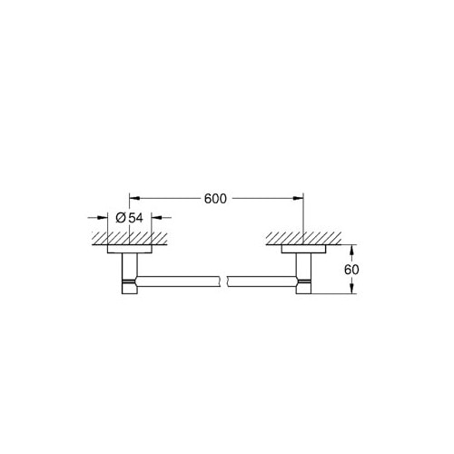 Grohe 40366001 Essentials Fali Törölközőtartó 600 Mm Króm Emaghu 