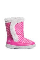 Trespass, Cizme de iarna cu garnituri de blana sintetica Tigan, Fucsia/Gri deschis/Alb, 25 EU