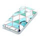 Husa pentru Samsung Galaxy A20S TPU Marble Pattern white-cyan